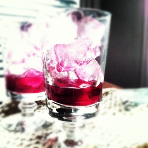 cranberry cordial on ice