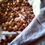 skinning hazelnuts