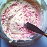 stirring peppermint bark