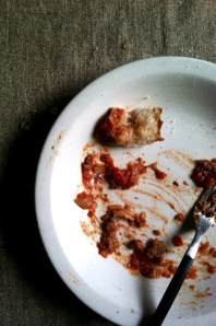 empty spaghetti plate