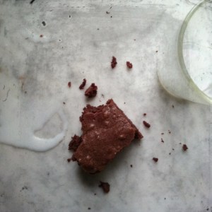 brownie and milk